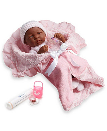 Детская кукла La Newborn с мягким телом, 15.5 дюймов, афроамериканская кукла с мягким телом JC Toys