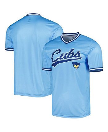 Мужская голубая футболка команды Chicago Cubs Cooperstown Collection Stitches