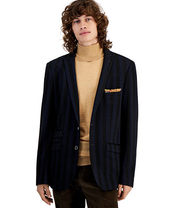 Men's Ashton Striped Peak-Collar Jacket Paisley & Gray