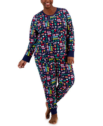 Plus Size Holiday Toss Cotton Pajamas Set, Created for Macy's Family Pajamas