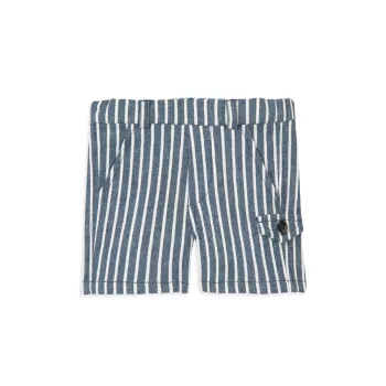 Baby Boy's &amp; Little Boy's Striped Stretch Cotton Shorts Tartine et Chocolat