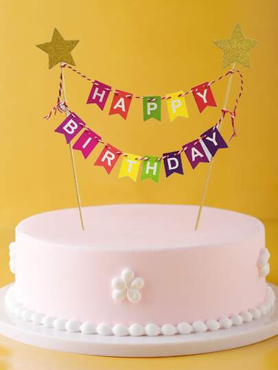 1шт Топпер для торта на день рождения декоративный SHEIN