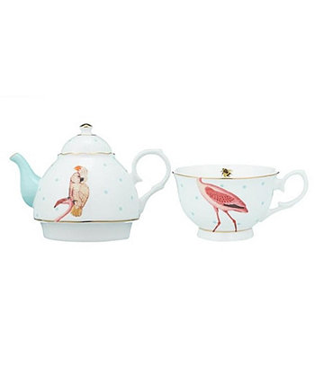 Чай с попугаем и фламинго в одном наборе Yvonne Ellen