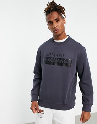 Серая толстовка с логотипом Armani Exchange AX ARMANI EXCHANGE