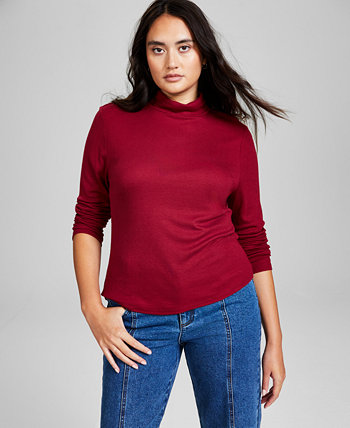 Women's Long Sleeve Turtleneck Top, Created for Macy's And Now This