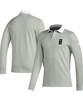 Мужская серая рубашка-поло с длинным рукавом Player 2023 Philadelphia Union Travel Adidas