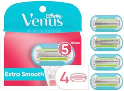 Запасные кассеты для женской бритвы Venus Extra Smooth, 4 шт., 5 лезвий для гладкого бритья Gillette Venus