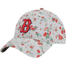 Women's New Era Gray Boston Red Sox Bouquet 9TWENTY Adjustable Hat New Era