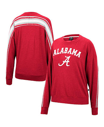 Женский пуловер большого размера с меланжевым принтом Crimson Alabama Crimson Tide Team Colosseum