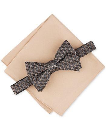 Мужской комплект с галстуком-бабочкой и нагрудным платком Alfain Beaver с геопринтом, созданный для Macy's Alfani