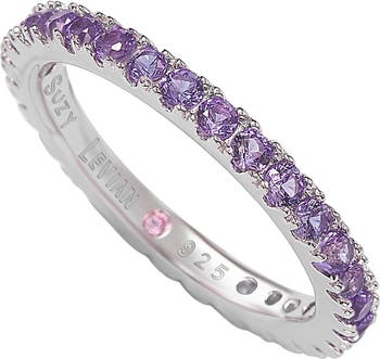 Фиолетовое кольцо CZ Eternity Band Suzy Levian