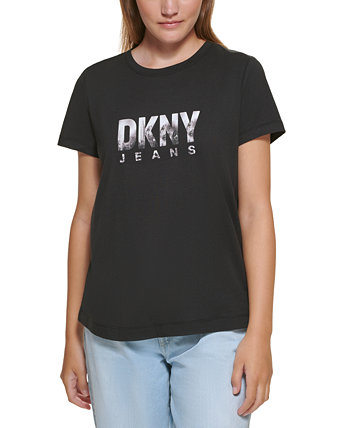 Футболка с круглым вырезом и логотипом DKNY Jeans