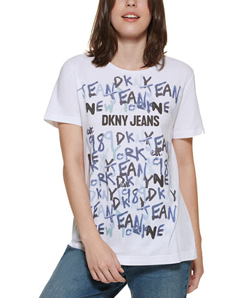 Женская футболка с логотипом граффити DKNY Jeans