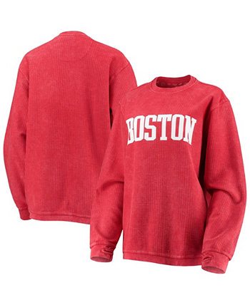 Женский красный удобный шнурок Бостонского университета, винтажный свитшот-пуловер с базовой аркой Pressbox
