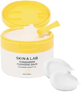 SKIN&LAB] Porebarrier Face Cleansing Balm | Eyelash Extension-Safe Cleanser | Vegan Makeup Remover for Waterproof Makeup | Balm to Oil to Milk | Gentle for | Made in Korea | 3.38 Fl Oz Skin & Lab Skin Science Solution