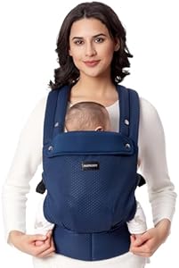 Momcozy Baby Carrier Newborn to Toddler - Ergonomic, Cozy and Lightweight Infant Carrier for 7-44lbs, Effortless to Put On, Ideal for Hands-Free Parenting, Enhanced Lumbar Support, Black Momcozy