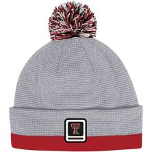Men's Under Armour Gray Texas Tech Red Raiders 2023 Sideline Performance Cuffed Knit Hat with Pom Under Armour