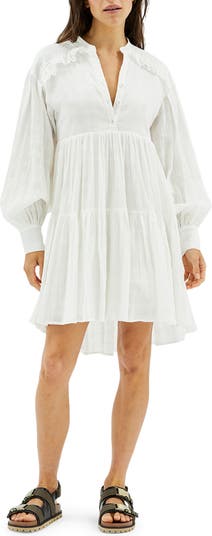 Присборенное платье-рубашка с длинными рукавами Erin MINKPINK