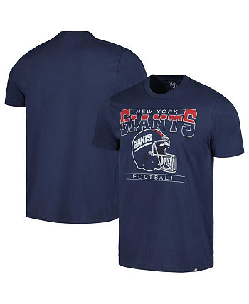 Мужская темно-синяя футболка New York Giants Time Lock Franklin с эффектом потертости '47 Brand