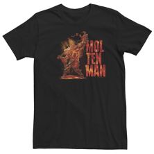 Футболка Big & Tall Marvel Spider-Man Far From Home Molten Man Word Stack Tee Marvel