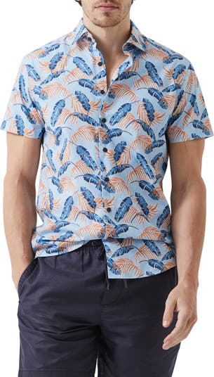 Рубашка на пуговицах с короткими рукавами и принтом в виде листьев Rodd & Gunn Birkenhead RODD AND GUNN