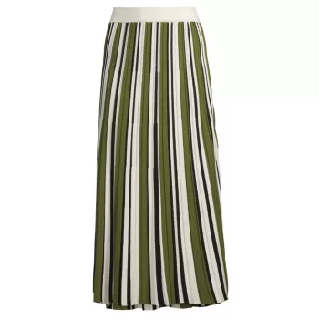 Editta Striped Knit Midi Skirt Weekend Max Mara