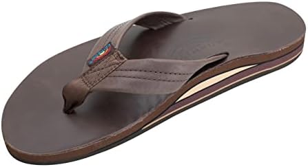 Мужские Шлепанцы Rainbow Sandals Leather Double Layer with Arch Wide Strap Rainbow Sandals