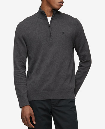 Мужской свитер на молнии с монограммой и логотипом Calvin Klein