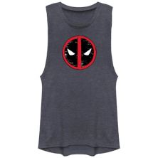 Juniors' Marvel Deadpool And Wolverine Sketch Logo Graphic Muscle Tank Top Marvel