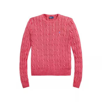 Julianna Cotton Textured Cable-Knit Sweater Polo Ralph Lauren