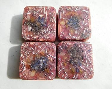 4 Flamingo Pink Mini Cube Tower Busters Orgone Many Beautiful Ingredients and Colors!! Rise Perspective