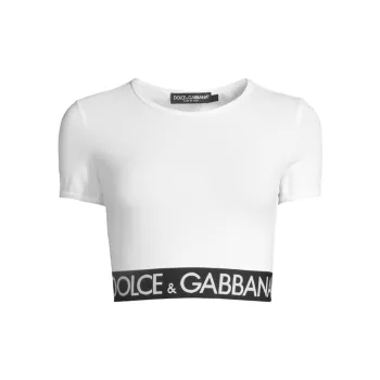 Укороченная футболка-пуловер Dolce & Gabbana