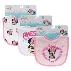 Disney Minnie Mouse 3 Pack Baby Bibs Disney