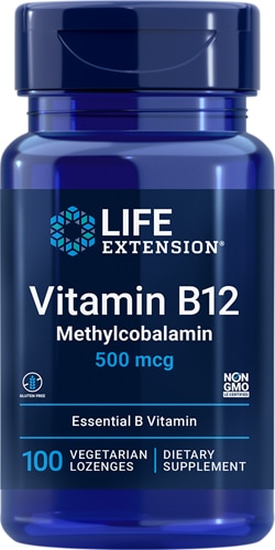 Витамин B12 – 500 мкг – 100 пастилок Life Extension