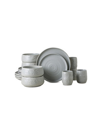 Shosai Stoneware Набор столовой посуды из 16 предметов, сервиз на 4 персоны Stone by Mercer Project