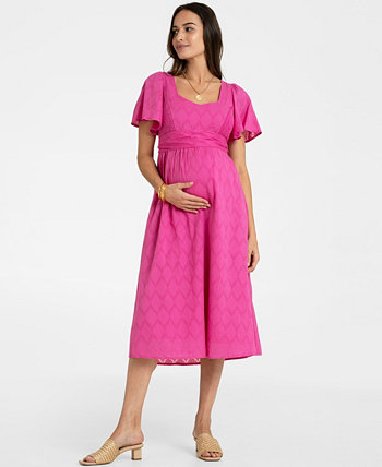 Женское хлопковое платье вышивки для беременных и кормящих мам Seraphine