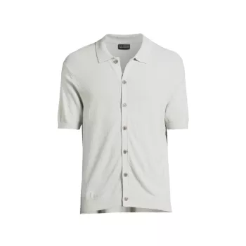 Рубашка-поло из хлопковой смеси букле CLUB MONACO