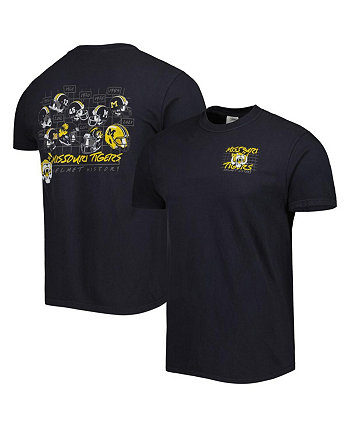Men's Black Missouri Tigers Vault Helmet History Comfort T-shirt Image One