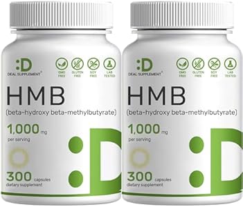 DEAL SUPPLEMENT Ultra Strength HMB Supplements 1000*mg Per Serving (Порция), 300*Capsules (Капсулы) | Third Party Tested | Supports Muscle Growth, Retention DEAL SUPPLEMENT