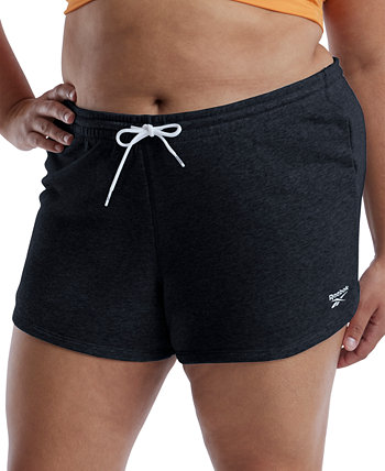 Plus Size Active Identity French Terry Pull-On Shorts Reebok