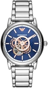 Emporio Armani Automatic Self-Winding Dress Watch with Stainless Steel Or Leather Band Emporio Armani