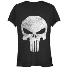 Детская футболка с рисунком черепа Marvel The Punisher и потертым силуэтом Marvel