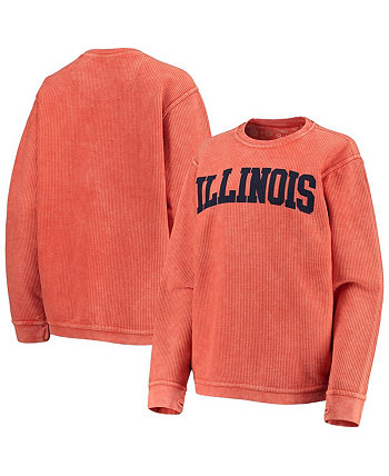 Женский свитшот Pressbox Orange Illinois Fighting Illini, удобный шнур в винтажном стиле, базовый пуловер с аркой Mitchell & Ness