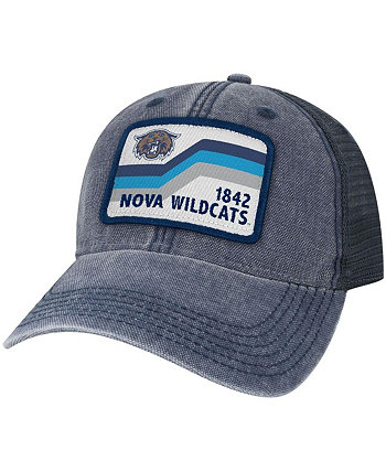 Мужская темно-синяя кепка Villanova Wildcats Sun and Bars Dashboard Trucker Snapback Legacy Athletic