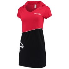 Женская жареная одежда красно-черная Atlanta Falcons экологически чистое мини-платье с капюшоном Unbranded