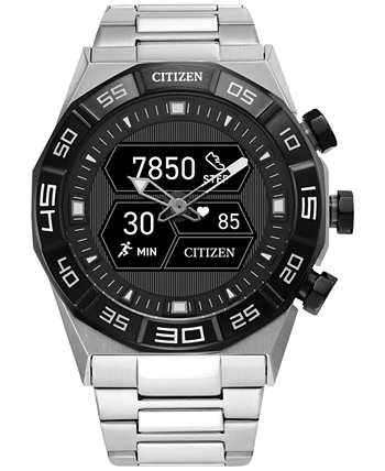 Мужские умные часы с гибридным браслетом из нержавеющей стали CZ, 44 мм Citizen