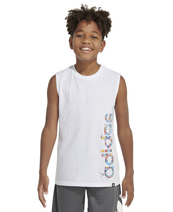 Big Boys Cotton Logo Graphic Sleeveless T-Shirt Adidas