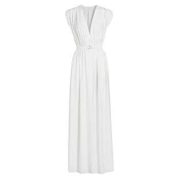Athena Plunge Belted Gown Norma Kamali