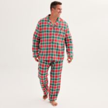 Big & Tall Jammies For Your Families® Merry & Bright Plaid Open Hem Top & Bottom Pajama Set Jammies For Your Families
