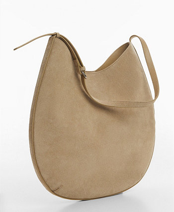 Women's Leather Shoulder Bag MANGO